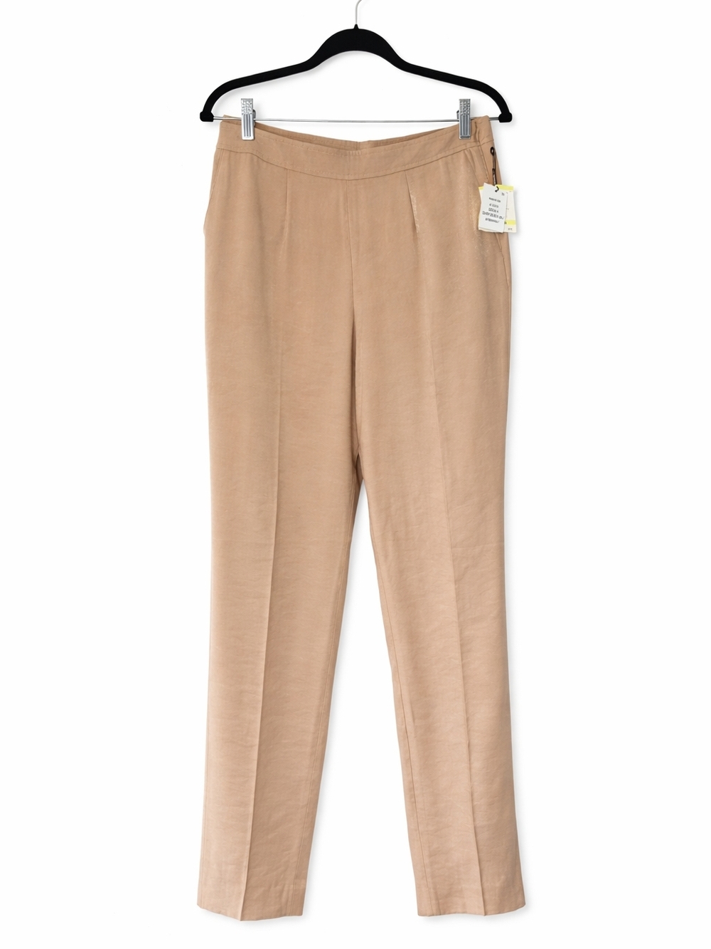 Anne Klein Taupe Straight-Leg Pull-On Pants